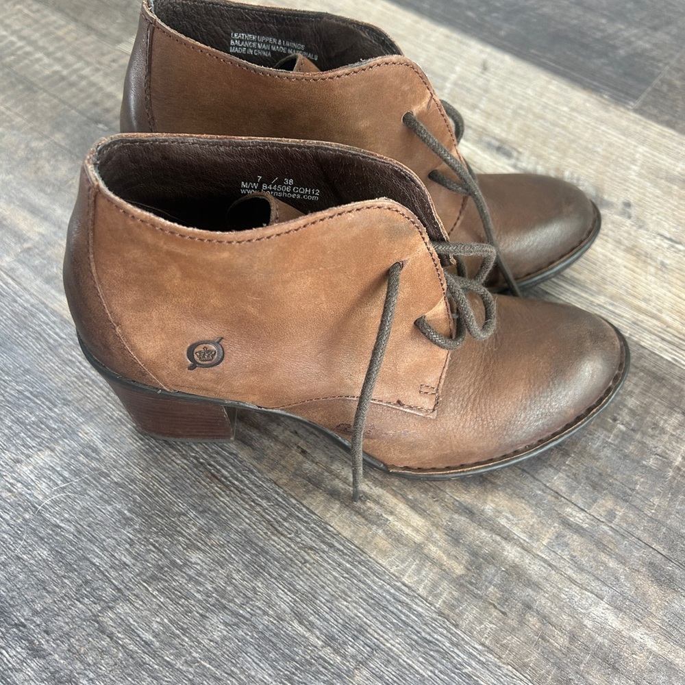 Born Boots Brown Leather Ankle Boots